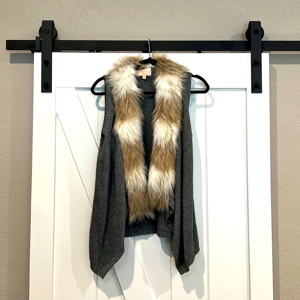 Faux fur vest